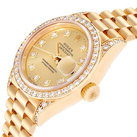 ladies gold diamond Rolex watches